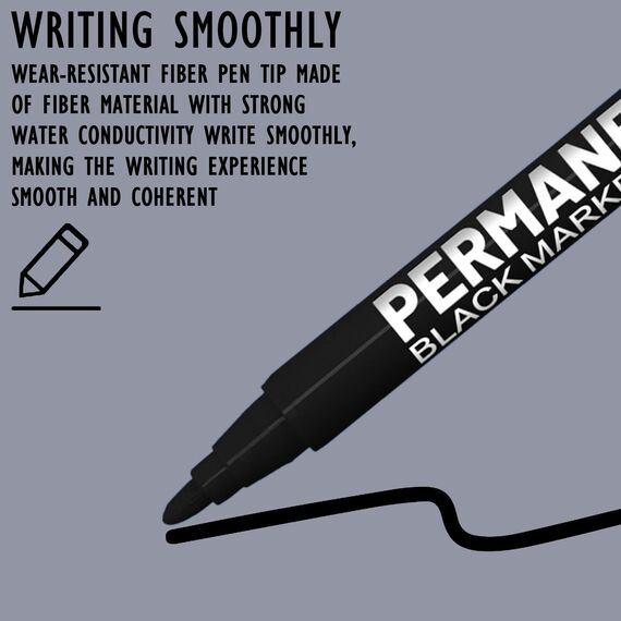 Sugeru 4pcs Stifte-Schwarz-1mm Acrylstifte fein,Acrylmarker feine Rundspitze 1mm,Wasserbasiert Lackstift Weiß,Lichtecht und Wasserfest,für Stein,Keramik,Glas,Holz,Leinwand,nahezu alle Untergründe