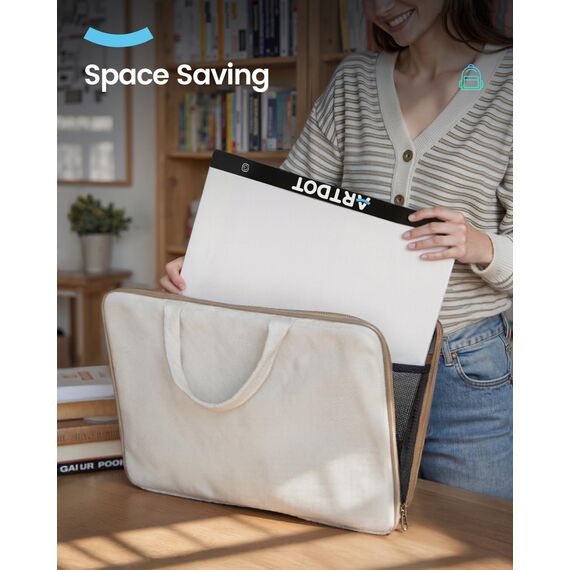 ARTDOT Leuchttisch A3 als 5D Diamond Painting Zubehör, Einstellbare Helligkeit Diamant Painting Lichtplatten mit Ständer für Diamond Painting Erwachsene