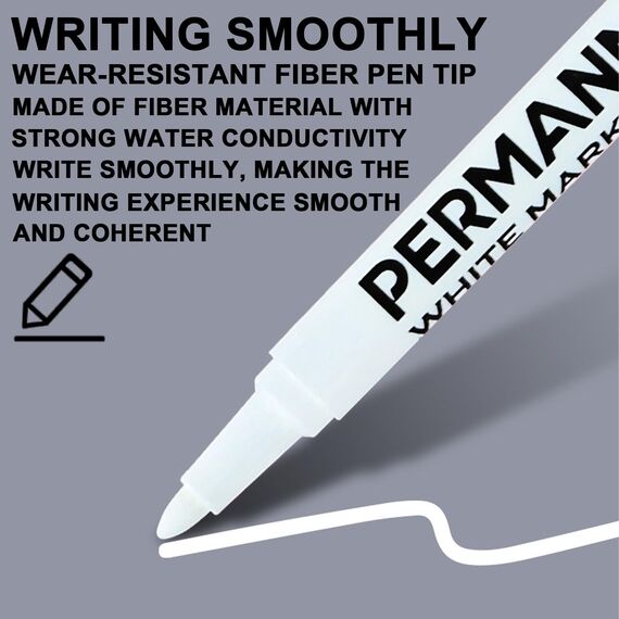 Sugeru 4pcs Stifte-Weißer-1mm Acrylstifte fein,Acrylmarker feine Rundspitze 1mm,Wasserbasiert Lackstift Weiß,Lichtecht und Wasserfest,für Stein,Keramik,Glas,Holz,Leinwand,nahezu alle Untergründe