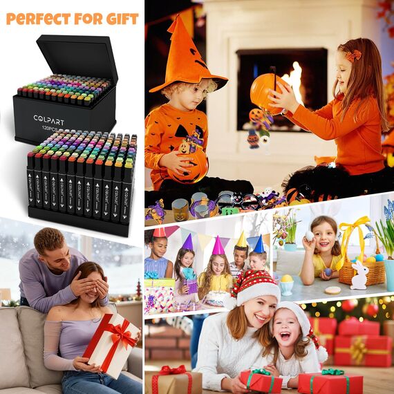 colpart 168Farben Alkohol Filzstifte Permanenter Marker Set für Manga, Design, Malerei, Zeichnung, Twin Marker Stifte zum Zeichnen und Malen für Erwachsene