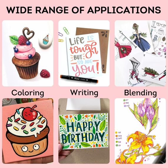 colpart 120-Farben Alkohol Marker Set Filzstifte-Permanenter Marker Set für Manga,Design,Malerei,Zeichnung,Twin Marker Stifte zum Zeichnen und Coloring Book Stifte.