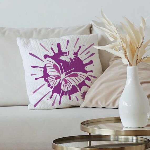 FINGERINSPIRE 2 Stück Tintenflecken Schmetterlingsschablonen Zum Malen 30x30 cm Große Tintenflecken Zeichnungsvorlagen Kunststoff PET Schmetterlingsmuster Malschablone Tierthema Vorlage Für DIY