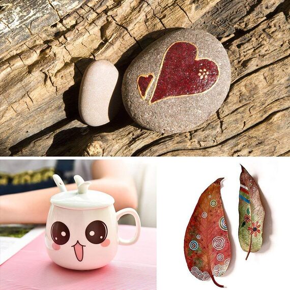 ANYUKE Metallic Stifte, 10 Farben Glitzerstifte für Fotoalbum Hochzeit zum Selbstgestalten, Gästebuch Geburtstag, Scrapbook, Goldstift zum Schwarzes Papier, Bemalen Keramik, Glas, Steine, Holz Deko