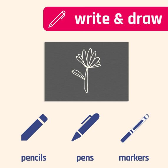 50 Blatt, 120g - Tonpapier Schwarz A4, Bastelpapier Druckerpapier zum Basteln, Schwarzes Papier