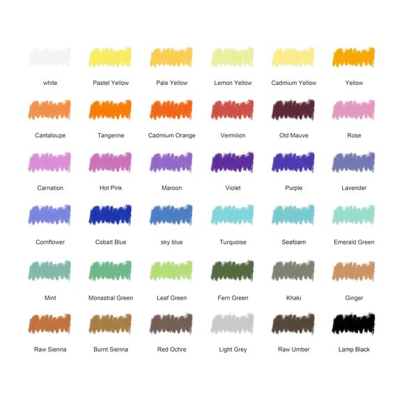 Artme Weiche Pastellfarben 36 Farben - Softpastellkreide