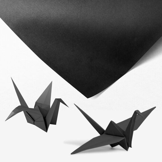 50 Blatt, 120g - Tonpapier Schwarz A4, Bastelpapier Druckerpapier zum Basteln, Schwarzes Papier