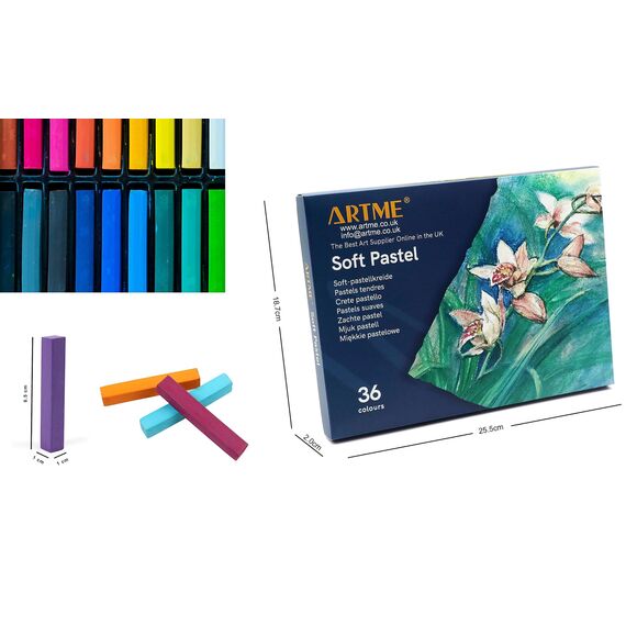 Artme Weiche Pastellfarben 36 Farben - Softpastellkreide