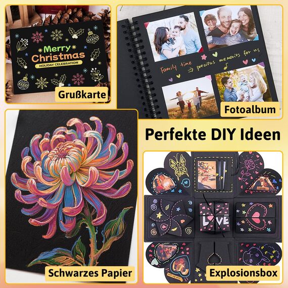 KERIFI Metallic Stifte - 12 Farben Dual Tip Metallic Marker Stifte Set für Gästebuch Hochzeit, Fotoalbum zum Selbstgestalten, Scrapbook Zubehör, Papier, Glitzerstifte für Steine, Holz, Glas, Keramik