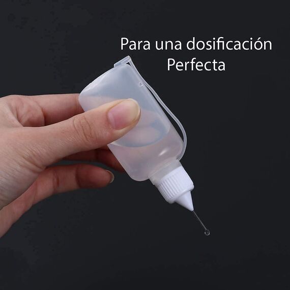 HeyNana - Nadelflaschen 30ml, 3 Stück Präzisionsspitzen Applikator flasche für DIY Handwerk Nachfüllkleber nähmaschinenöl (30ml)