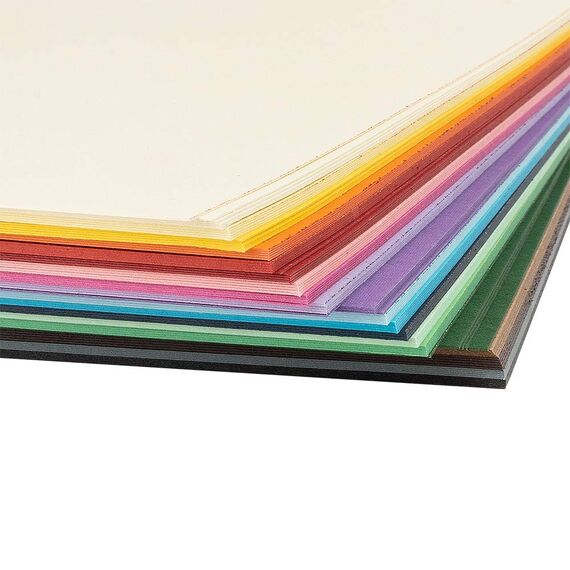 Ideen mit Herz Tonkarton | DIN A4 | 220g/m² | 20 Farben | 100 Bogen | Bastelpapier, Bastelkarton, Tonpapier, Fotokarton, buntes Papier (Bunte Farben)