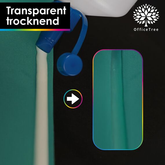 OfficeTree 1 Liter Flüssigkleber Bastelkleber Lösungsmittelfrei - Bastelleim Kleber für Kinder geeignet - Transparent Trocknend für Große und Kleine Projekte - Bastelkleber Kinder - Kleber Basteln