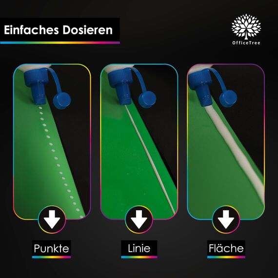 OfficeTree 1 Liter Flüssigkleber Bastelkleber Lösungsmittelfrei - Bastelleim Kleber für Kinder geeignet - Transparent Trocknend für Große und Kleine Projekte - Bastelkleber Kinder - Kleber Basteln