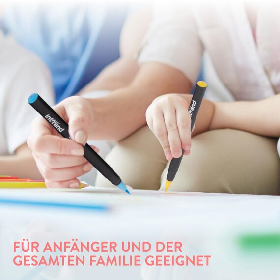 int!rend Brush Pen Set - 6 Aquarellstifte, 1 Wasserpinselstift - Optimales Einstiegsset - Pinselstifte für Bullet Journal, Handlettering Stifte, Malen Stifte Set