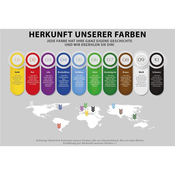 50 Blatt BUNTES PAPIER DIN A2-130g/m² Tonpapier Set 10 Farben - Bastelpapier & Farbige Blätter Pappe, Kinder & DIY, Zubehör zum Basteln, Fotoalbum BLAUER ENGEL & PEFC zertifiziert - MADE IN GERMANY