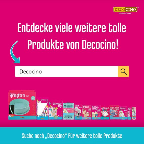 Decocino Essbarer Kleber – für Torten-Deko, Kuchen-Deko – CMC-Kleber, Lebensmittel-Kleber – zum Kleben auf Fondant, Torten und anderen Speisen