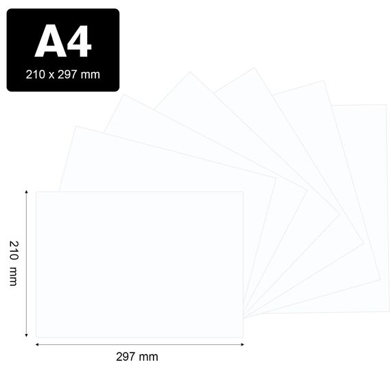 Fotokarton A4 300g/m² Weiß Papier 12 Blatt Premium Papier Dickes zum Drucken Kartonpapier Tonkarton Pappe (Packung mit 2)