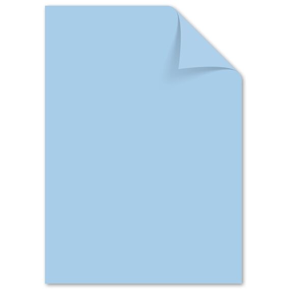 Kangaro - Tonpapier Pastell Blau DIN A4-120g/m² FSC mix – 100 pack - Briefpapier Bastelpapier DIY