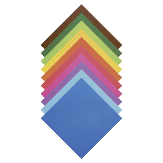 folia 8915 - Faltblätter 15 x 15 cm, 70 g/qm, 100 Blatt sortiert in 10 intensiven Farben - ideal zum Papierfalten und für andere kreative Bastelarbeiten
