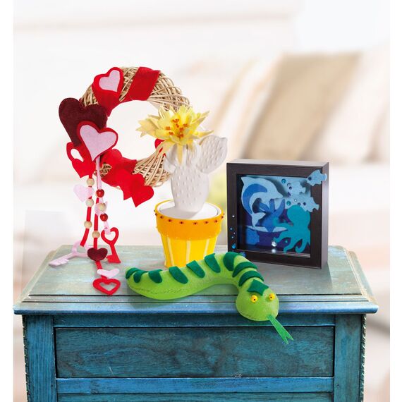 folia 520494 - Bastelfilz Ton in Ton, 20 x 30 cm, 10 Blatt sortiert in Grüntönen - ideal für vielfältige Bastelarbeiten, Grüntöne