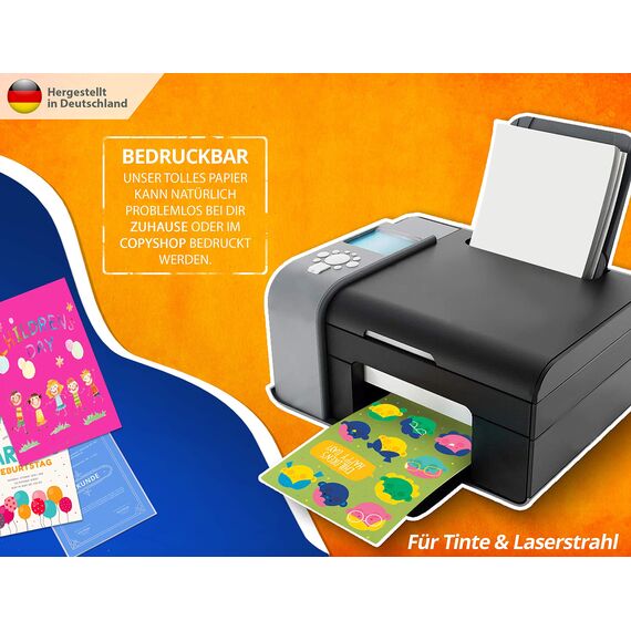 100 BLATT weißes Tonzeichenpapier 130g/m² - PREMIUM PAPIER Reinweiß - DIN A4-21 x 29,7 cm - Druckerpapier Weiss unbedruckt für Fotografie, Präsentationen, Basteln, FOTOKARTON, Karton - MADE IN GERMANY