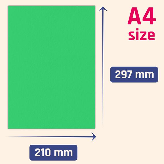 30 Stück, 230gsm - A4 Tonkarton Grün, Tonpapier Karton Bastelkarton Fotokarton Pappe