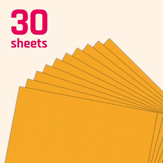 30 Stück, 230gsm - A4 Tonkarton Orange, Tonpapier Karton Bastelkarton Fotokarton Pappe