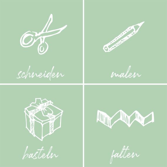 MarpaJansen Tonzeichenpapier - (DIN A4, 100 Bogen, 130 g/m²) - zum Basteln & Gestalten - Zertifizierung durch ,,Blauer Engel" - apfelgrün