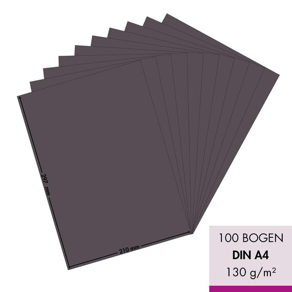 MarpaJansen Tonzeichenpapier - (DIN A4, 100 Bogen, 130 g/m²) - zum Basteln & Gestalten - Zertifizierung durch ,,Blauer Engel" - sepiabraun