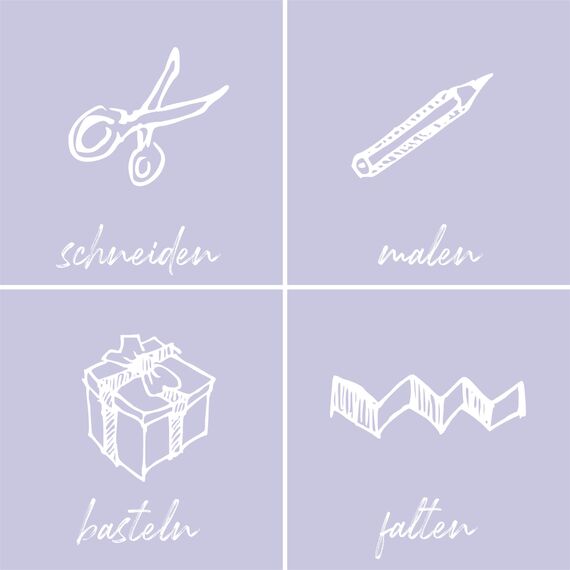 MarpaJansen Tonzeichenpapier - (DIN A4, 100 Bogen, 130 g/m²) - zum Basteln & Gestalten - Zertifizierung durch ,,Blauer Engel" - lavendel