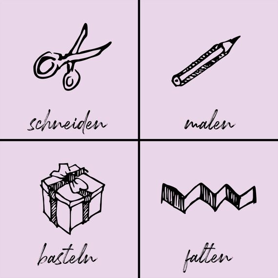 MarpaJansen Tonzeichenpapier - (DIN A4, 100 Bogen, 130 g/m²) - zum Basteln & Gestalten - Zertifizierung durch ,,Blauer Engel" - violett