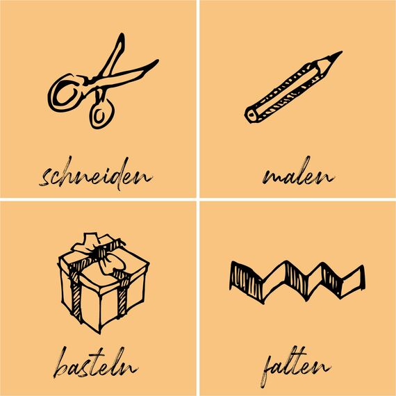 MarpaJansen Tonzeichenpapier - (DIN A4, 100 Bogen, 130 g/m²) - zum Basteln & Gestalten - Zertifizierung durch ,,Blauer Engel" - dahliengelb