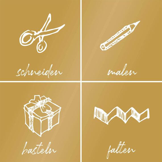 MarpaJansen 361.530-98 Tonzeichenpapier - (DIN A4, 100 Bogen, 130 g/m²) - zum Basteln & Gestalten - gold, Mehrfarbig, One Size