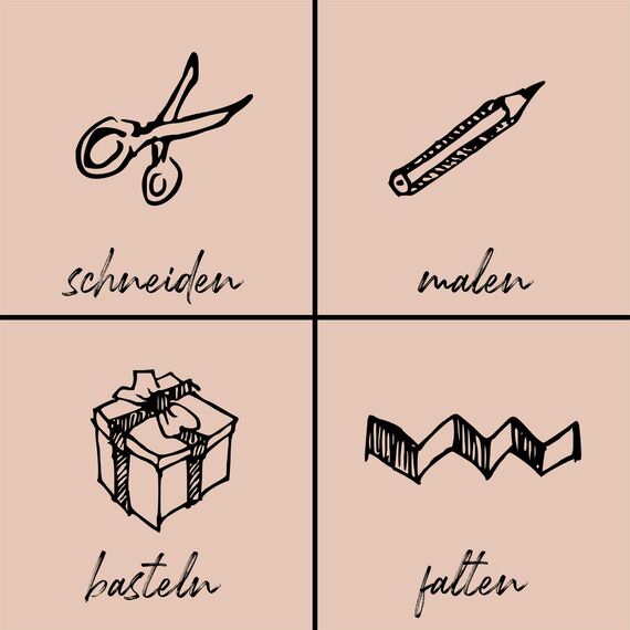 MarpaJansen Tonzeichenpapier - (DIN A4, 100 Bogen, 130 g/m²) - zum Basteln & Gestalten - Zertifizierung durch ,,Blauer Engel" - kokos