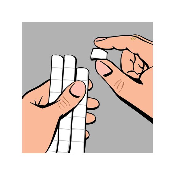 UHU patafix, wieder ablösbare und verwendbare Klebepads, weiß, 80 Stück