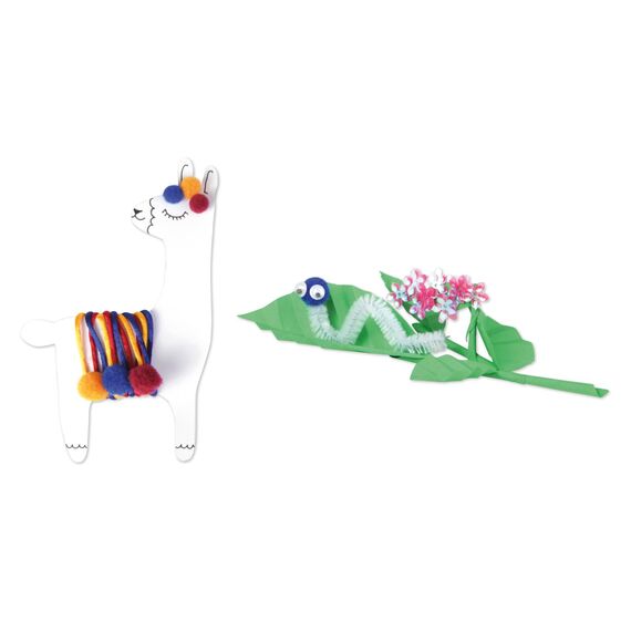 Lena 42715 Bastelkoffer Teile, Material zum Basteln mit Buntem Papier, Moosgummi, Pfeifenreiniger, Wackelaugen, Pompons, Eisstiele und mehr, für Kinder ab 5 Jahre, 400er Blau & Grün