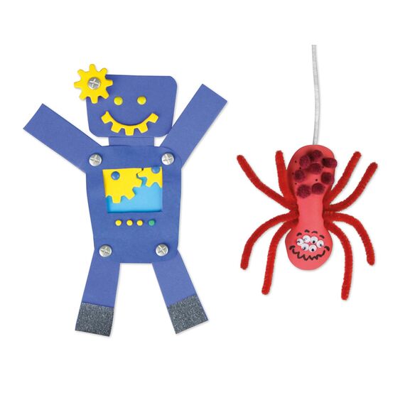 Lena 42665 - Jumbo Bastelkoffer mit 800 Teile in kräftigen Farben, Material zum Basteln, mit Moosgummi, Buntpapier, Pompon, Bänder, Kulleraugen, Holzstiele und vielem mehr, ab 5 Jahre, blau