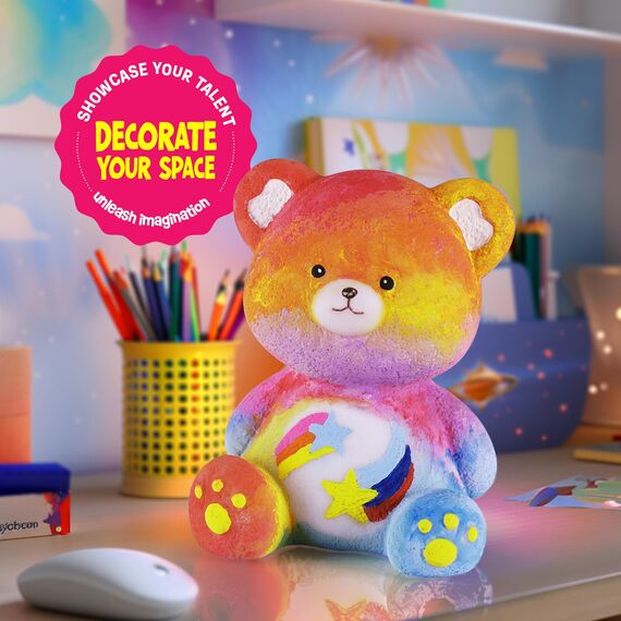 Basteln Mädchen Junge 6 7 8 9 10 Jahre, Bär Lampe Malset- Geschenk Mädchen Junge 6 7 8 10 11 12 Jahre, Bastelset Kinder ab 6 Jahre, Bär Spielzeug, DIY Kreativ Malen Bär Kinder Geschenkideen
