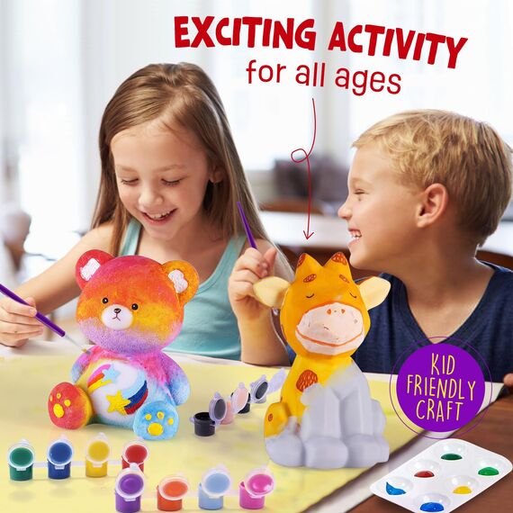 Bastelset Kinder ab 6 Jahre, Weihnachtliches Reh-Lampe-Malset, Basteln Mädchen Junge 6 7 8 9 10 11 12 Jahre, DIY Kreativ Malen Reh Spielzeug, Geschenkideen zum Geburtstag für Kinder