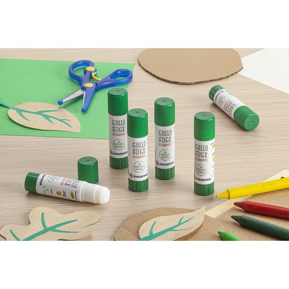 Osama – Klebestift Extra Stark, 30 Stück, 10 g-Klebestift-Set, Ideal für Schul- und Schreibbedarf, Büro und Uni - gleitend, resistent und für Kinder geeignet, klassische Natural