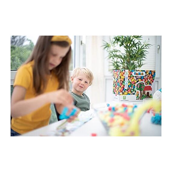 Playmais BASIC XL Bastel-Set für Kinder ab 3 Jahren | Über 2000 Stück zum Basteln | Natürliches Spielzeug | Fördert Kreativität & Motorik | Geschenk für Mädchen & Jungen | MADE IN GERMANY