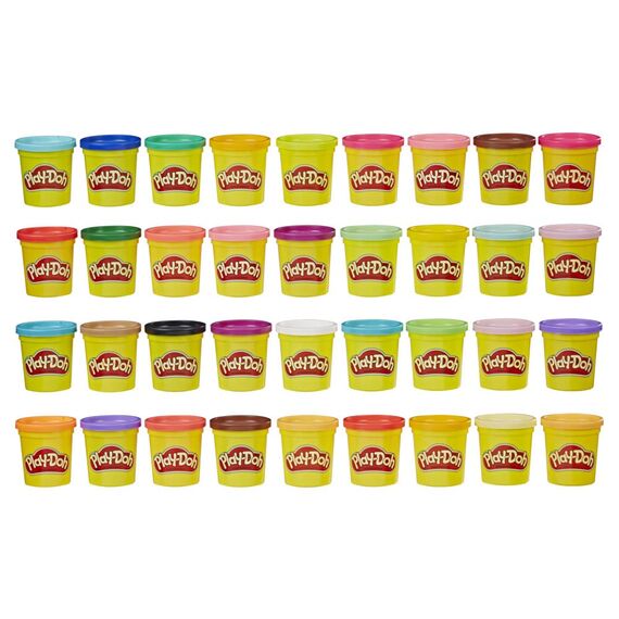 Play-Doh 36 Mega Pack, Knete für kreatives Spielen, für Kinder ab 2 Jahren 36834 Mehrfarbig 36er Pack, mehrfarbig sortiert