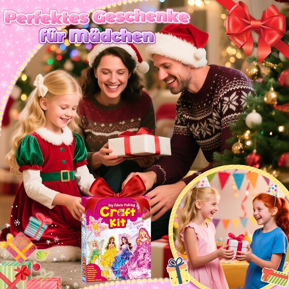 Geschenk Mädchen 5 6 7 8 Jahre: Bastelset Kinder ab 6-4-5 Jahre Basteln Mädchen 6 7 5 8 10 Jahre Geschenke für Madchen Spielzeug ab 4-12 | Prinzessin Kreativ für Kinder Bastelkoffer Geschenkideen