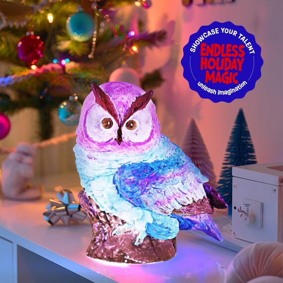 Bastelset Kinder Ab 6 Jahre, Eule Lampe Malset, Basteln Mädchen Junge 6-12 Jahre, Geschenk, DIY Kreativ Malen Spielzeug, Geschenkideen