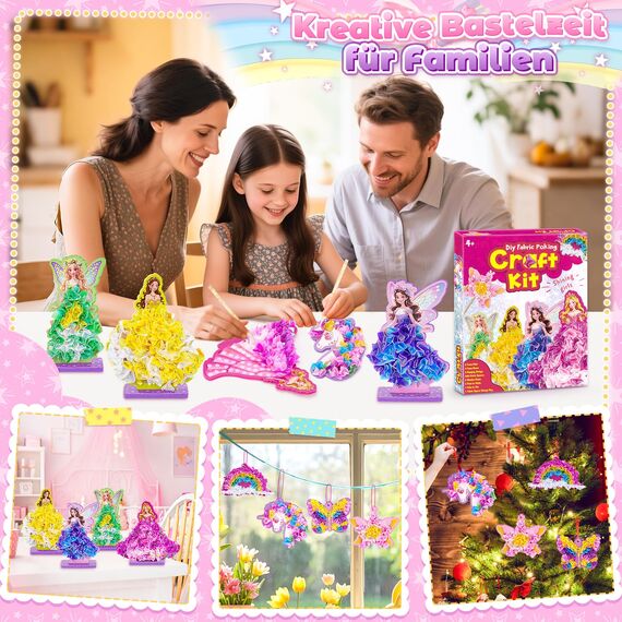 Geschenk Mädchen 5 6 7 8 Jahre: Bastelset Kinder ab 6-4-5 Jahre Basteln Mädchen 6 7 5 8 10 Jahre Geschenke für Madchen Spielzeug ab 4-12 | Prinzessin Kreativ für Kinder Bastelkoffer Geschenkideen