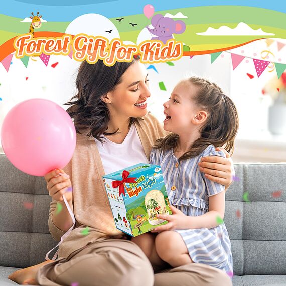 HappyGoLucky Spielzeug ab 3-12 Jahre Junge Mädchen, Tier Nachtlicht Kinder Ostern Geschenke Kinder Spielzeug ab 3-12 Jahre Jungen Tiere Kleine Geschenke