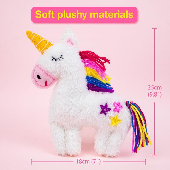 Avenir 6301620 DIY Nähset, Sewing Unicorn, Motiv Einhorn, Bastelset für Kinder, Kreativ-Set, ab 6 Jahren