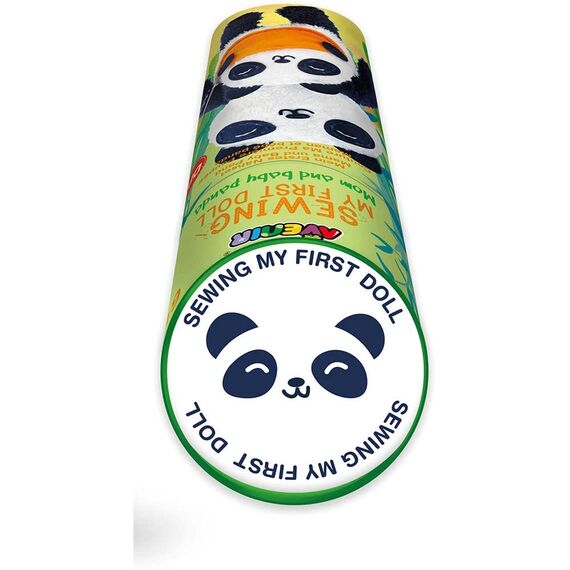 Avenir AVE10048 DIY Nähset, Sewing Panda, Bastelset für Kinder, Kreativ-Set, ab 6 Jahren, Mittel