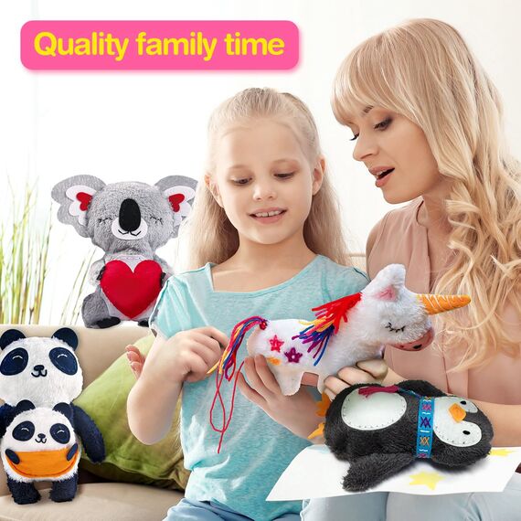 Avenir 6301620 DIY Nähset, Sewing Unicorn, Motiv Einhorn, Bastelset für Kinder, Kreativ-Set, ab 6 Jahren