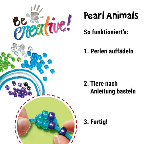 Ravensburger BeCreative Bead Animal Seahorse - Bastelset für Kinder ab 6 Jahren, Perlentiere Seepferdchen basteln für Mädchen und Jungen - 18428 - Geburtstagsgeschenke, Deko selber basteln