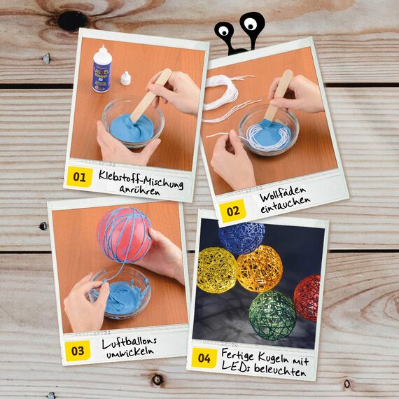 Kosmos 604288 AllesKönnerKiste Lichterkette zum Selbermachen, DIY-Bastelset für Mädchen und Jungen ab 8 Jahren, Geschenk-Set für den Kindergeburtstag, Basteln für Kinder